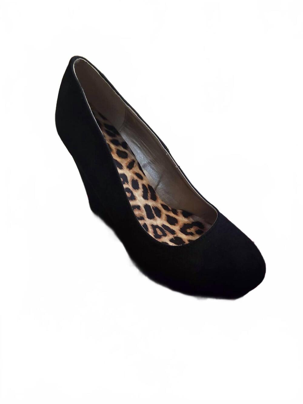 NEW QUPID women's wedge shoe in black
